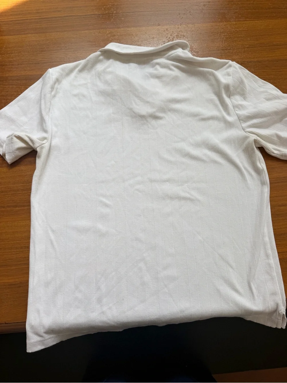 Banana Republic White Short-Sleeve Polo